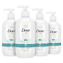 도브 Dove 모든 피부 타입용 핸드 워시 건조함으로부터 보호 382.7g(13.5온스) 4개입 239983, Unscented, 13.5 Fl Oz (Pack of 4)