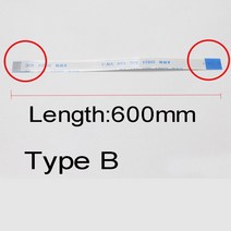 1PCS 600/800/1000/1200mm 플랫 플렉시블 케이블 FFC FPC LCD 와이어 1.0mm 피치 A B AWM 20624 80C 60V VW, 02 600mm B_14 30P