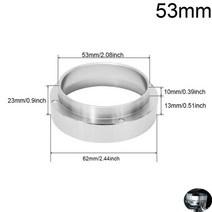 보정된 탬퍼 커피 프레스 도구 304 스테인리스 스틸 베이스 앰프가 있는 515358mm 커피 탬퍼 단단한 나무 손잡이, 도징 링 53mm