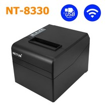라벨 프린터 미니 라벨기 Netum 80mm 열 영수증 자동 커터 레스토랑 주방 pos usb 직렬 lan wifi 블루투스 nt-8330, nt-8330 USB 와이파이, 나는 플러그