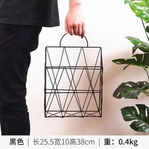 매거진 랙 북 선반 lp수납장 벽걸이 형 그리드 걸이 신문 잡지 파일 철 보관 바구니, 검은색, 2.Black