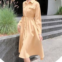 여자 원피스 긴팔 카라 여성 치마 봄 스커트