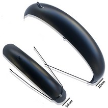 펫바이크 팻 바이크 자전거 카본 스노우 펜더 인치 머드 가드 풀 커버리지 날개 지방 부품 철 소재 강력한 내구성, 검은색, 블랙-10cm