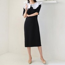 스윗 카라 배색원피스