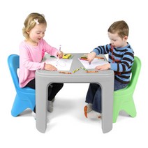 튼튼한 어린이 2인용 책상 의자 세트 놀이책상 어린이집 유치원, 혼합색상