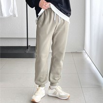 코튼 데일리 특양면 기모 스웻 트레이닝 남자 밴딩 조거팬츠