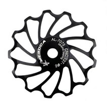 자전거 폴리 1113 뒷 변속기 풀리 세라믹 베어링 알루미늄 자키 휠 8 9 10 11, 검은색, 13t