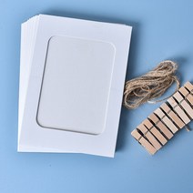 압화 투명 아크릴 자석 액자 결혼식 포토테이블크래프트 골판지 그림 프레임 DIY 레트로 종이 사진 클립, 01 WHITE_01 7 인치