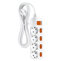 대성 플러스탭 개별통합형 스위치 4구 멀티탭 16A 250V, 개별형 4구_4.5m