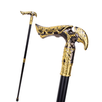 패션지팡이 남성 어르신 지팡이 골드 블랙 럭셔리 유형 걷는 지팡이 패션 장식 지팡이, 없음, 1개