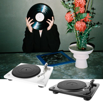 데논 LP 턴테이블 lp 음반 레코드 플레이어 레트로 오디오 전축 축음기, 화이트