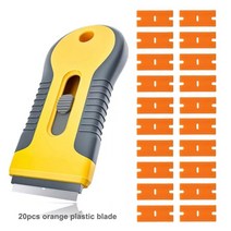 자동차 수리 도구 razor scraper with 10pcs blades 창 유리 비닐 데칼 스티커 접착 페인트 제거 제거 클리너 스퀴지, 20 플라스틱