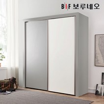 보루네오 네오 슬라이딩 작은방 붙박이장 10cm, 그레이 다크그레이 10cm