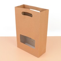 대 투명창 크라프트 손잡이박스 종이 단상자 크라프트지 답례 무지 선물포장