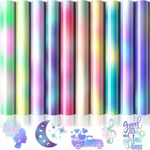 Souarts Tie-Dye Plotter 필름 섬유 A4 비닐 필름 전사지 플로터에 철 DIY T 셔츠 섬유 수공예 가죽 (파란, 한개옵션1, 03 블루 10개