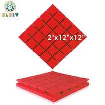 음향사운드디퓨저 스피커흡음판 방음재 베이스트랩 판넬 방음 흡음 103907, High Density_24 Pcs, PMFK5x5-Red