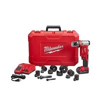 Milwaukee 밀워키 M18 Tool Set 18볼트 리튬 이온 무선 FORCE LOGIC 6톤 녹아웃 도구 1/2인치 ~ 2인치 키트 w/(1) 1.5Ah 배터리 다이 세트
