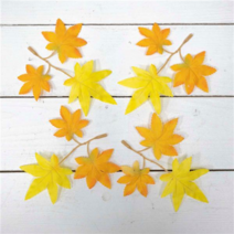 가을조화 단풍잎 1봉지(36개) 인조단풍 조화잎 인조나뭇잎, Yellow/Orange(옐로우/오렌지)