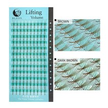 블레스 [다크브라운]리프팅볼륨래쉬 5D 러시안볼륨래쉬 속눈썹연장재료 닭발래쉬 컬러속눈썹, 1개, [다크브라운]컬종류-JC컬/컬굵기-0.07/컬길이-11mm