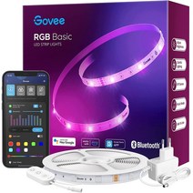Govee Alexa 스마트 RGB 베이직 WiFi LED 스트립 줄 조명 테이프 15m, 상품선택, 1개