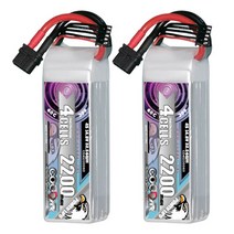 드론 축구 CODDAR 2200mAh 4S 60C 14.8V RC LiPo 배터리 180mm 브러시리스 축구 FreeWing 공기 날개 전투기, 02 2PCS with XT60
