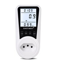 나인틴 120V/ AC EU 디지털 LCD 전력계 소켓 와트 Kwh 에너지 미터 FR 미국 영국 AU BR 측정 콘센트 전력 분석기, 02 Type2_01 EU Plug