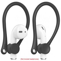 헤드셋 거치대 헤드폰거치대 걸이 스탠드 원목 에어 포드 용 2pcs 미니 낙하 방지 블루투스 호환 이어 후크 이어폰 홀더 1 2, 검은색