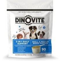 강아지영양제 개를 위한 Dinovite 프로바이오틱 보충제 - 오메가 3 핫스팟 완화 피부 및 코트 보충제90일분 강아지용 3-in-1, [02] 90일분, [01] 강아지를 위한 3-in-1