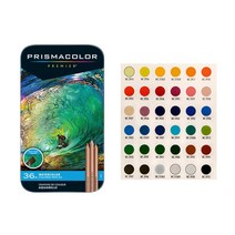 프리즈마 유성색연필 72색 132색 150색 [품질보증] Prismacolor 미국, 36색 수성 철제 케이스개