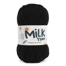 [니뜨] (10+1)밀크얀실(50g) [뜨개실도안제공], 18_블랙