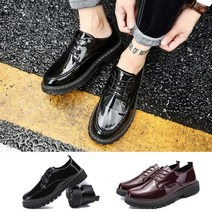 남자 검정색 로퍼 에나멜 구두 데일리룩 패션화 남자 로우워커 에나멜로퍼 검정구두슈즈 구두로퍼
