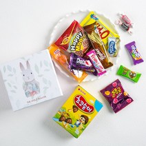 토끼 과자선물 상자 유치원 단체 답례품 [무료라벨] 어린이날 답례품 학원 간식 선물 어린이집 생일잔치 답례품 친구생일 파티 간식꾸러미 주일하교 달란트시장 선물, 감성 토끼 간식상자