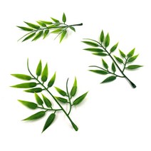 인테리어 인조 대나무 울타리 조화 나무 화분 대나무 갈대 조경 20pcs 분기 녹색 인공 잎 실크 천으로 pseudoplant 결혼식 꽃 장식 홈 오피스 장식 잎