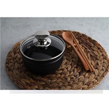 퀸센스 국산 더리치 블랙 세라믹 스텐 뚝배기14cm, 단일속성, 1개