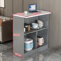 주방 보조 테이블 카페 거실 인조 대리석 작업대 아일랜드 식탁 미니 홈바 유튜브 조리대, Q.가로60높이80폭40그레이에대리석모조