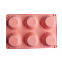 에그타르트틀 베이킹 미니 홈 도구 6 구멍 실리콘 케이크 금형 계란 금형 diy 계란, 01-핑크