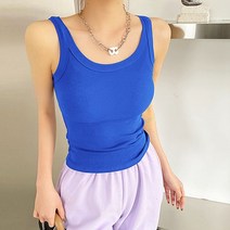 메이킹유 민소매 골지 슬림핏 썸머티 무지 2361산코나시