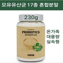 모유 유산균 가루 락토바실러스 가세리 17 포스트 프리 프로 바이오틱스 분말 파우더 lgg 여성 갱년기 날씬균 먹이 프락토올리고당 프롤린 제로 마이크로바이옴 대용량 통 추천, 230g, 1개