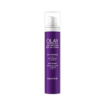 Olay Face Serum by Age Defying Anti-Wrinkle 2-in-1 데이 크림 플러스 페이스 세럼 알로에 베라 1.7 Fl Oz