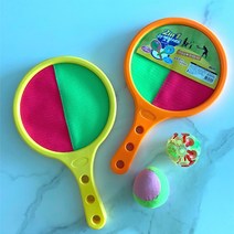 2in1 라켓볼세트 유아 캐치볼 핑퐁 야외놀이 유아운동 유치원 어린이집 체육놀이 초등학교, 10개, 디자인랜덤발송