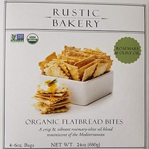 Rustic Bakery Organic Sourdough Flatbread - Rosemary Olive Oil 24oz Rustic Bakery 유기농 사워 도우 플랫 브레드-, 1