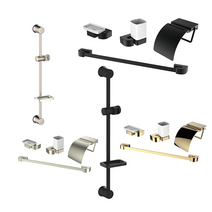 욕실용품모음 휴대폰거치휴지걸이 슬라이드바 수건걸이 컵받침 비누받침 4품세트, O1, 크롬