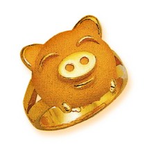 순금24K 스마일돼지행운 금반지 3.75g