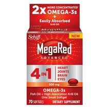 2개X 쉬프 메가레드 4 in 1 엑스트라 스트렝스 소프트젤 피쉬 크릴 오일 오메가 3 500 mg 70 소프트젤