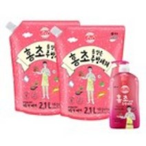 트리오 홍초 를 담은 주방세제 본품 700ml + 리필 2.1L x 2p, 4.9L, 1세트