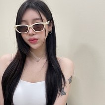 VANANA2 남녀공용 캣츠아이 사각 유니크 선글라스