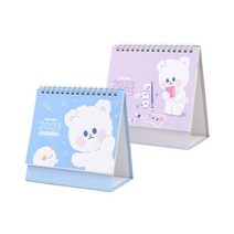 오너클랜 모닝3000 모닝디자인스탠딩캘린더(2023)_WB1867E, 블루