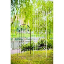 가든 트렐리스 정원펜스 넝쿨 식물지지대 장미아치, 올드 화이트 (50x150)