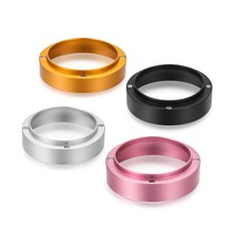 51/54/58mm IDR Breville Delonghi 양조 용 알루미늄 도징 링 커피 Tampering Espresso Barista Powder Tool Cafe Hom, 1개, Black With magnet, 58MM