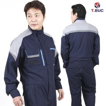 웰컴가운 TB-731 일체형 정비복 춘추 작업복 봄가을 티뷰크 전신, L_95